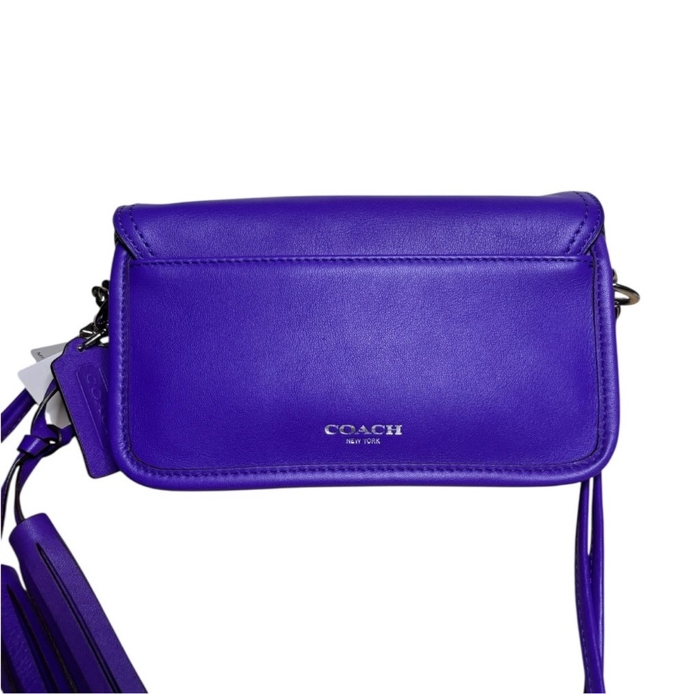 Coach Legacy Leather Crossbody Clutch Ultraviolet Purple 2012 NWT - Picture 4 of 11